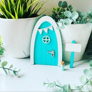 Garden Fairy Doors -Turquoise
